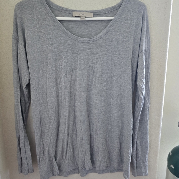 Soft Loft gray long-sleeve tee, size small, gently used. - Picture 1 of 5